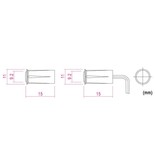 Magneetcontact, tot 30vdc met draadaansluiting