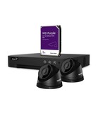 etiampro IP-videobewakingsset met 4 kanaals NVR recorder en 2 IP - 4MP Dome camera's