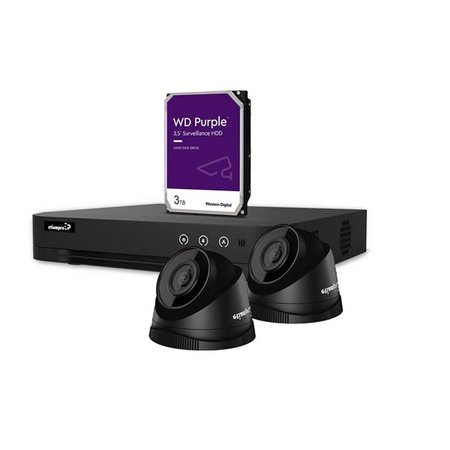 etiampro IP-videobewakingsset met 4 kanaals NVR recorder en 2 IP - 4MP Dome camera's