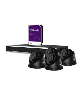 etiampro IP-videobewakingsset met 4 IP-4MP camera's