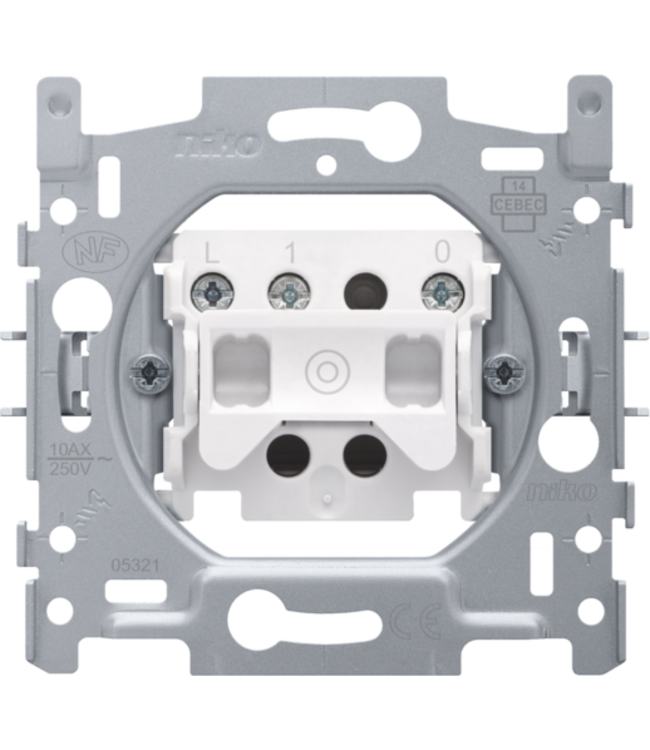 Niko Niko Drukknop met 3 aansluitklemmen