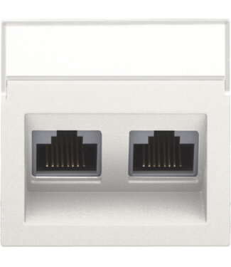 Niko Centraalplaat data 2x RJ schuine uitgang Niko Centraalplaat data 2x RJ schuine uitgang