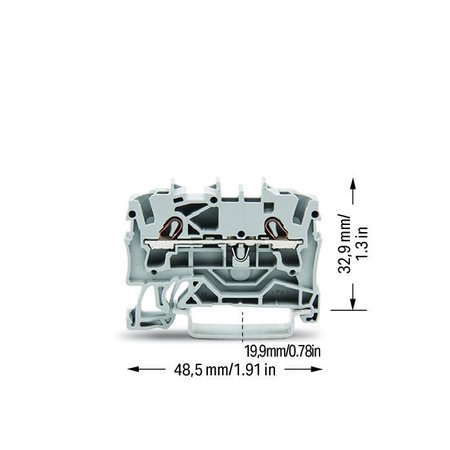 Wago Wago 2-draads rijgklem Topjob 2,5mm² - 2002-1201 - g-g