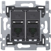 Sokkel tweevoudig RJ45 Cat6A 170-65272 schroefbevestiging