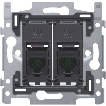 Niko Sokkel tweevoudig RJ45 UTP Cat6A 170-65272 schroefbevestiging