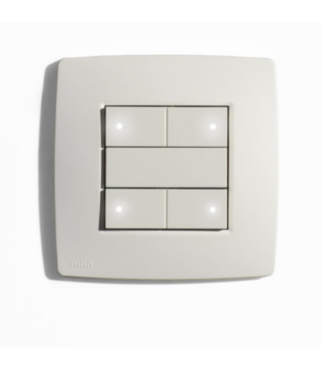 Qbus 4-voudige Niko toets met tempsensor - Qbus