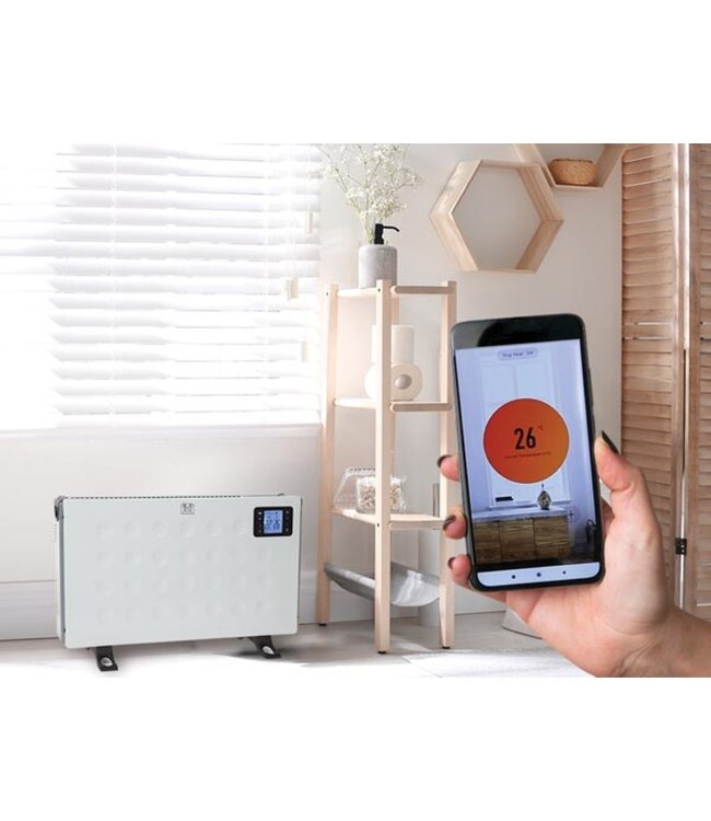 Smart Convectorkachel, voor binnen, drie warmtestanden, 2000 W