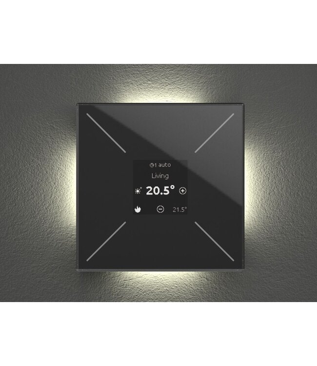 Velbus Velbus Edge Lit bediening met OLED - zwarte uitvoering