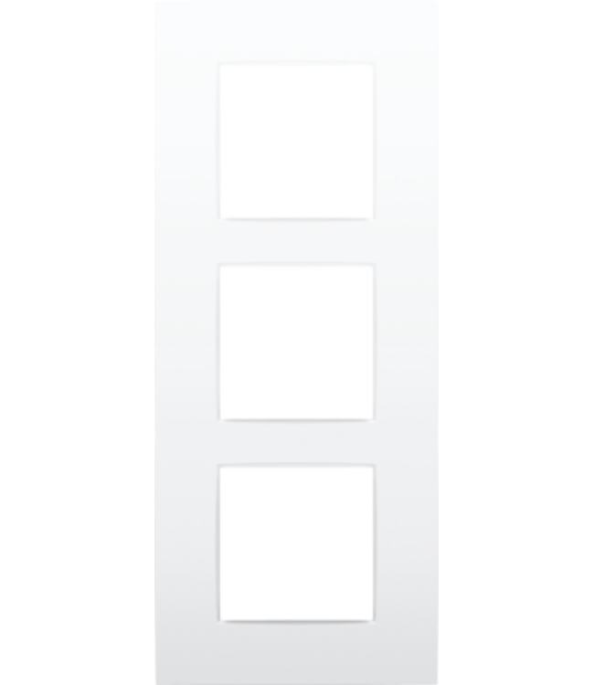 Niko Drievoudige verticale afdekplaat, kleur Lunar white (Niko 137-76300)