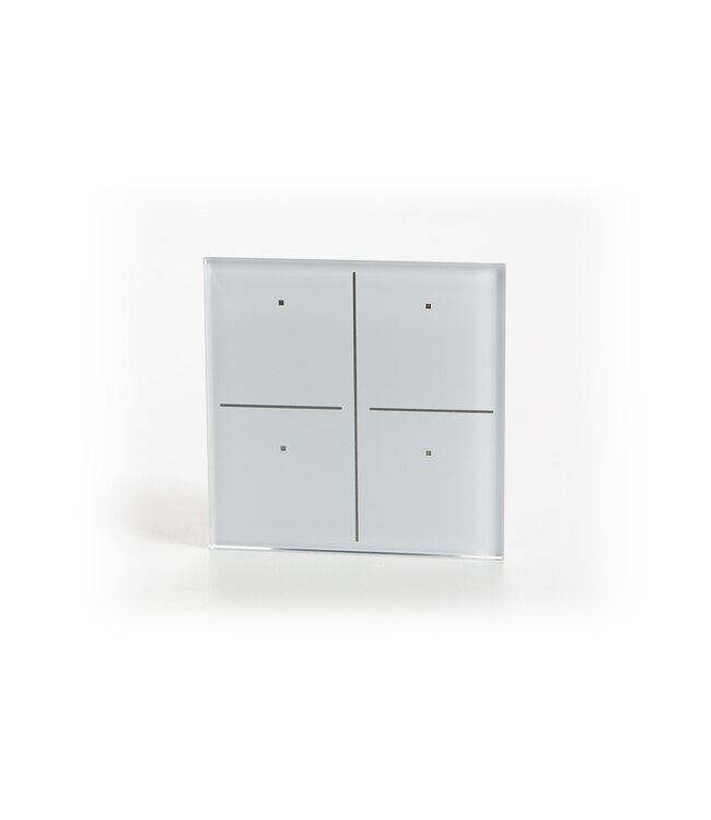 Velbus Velbus glazen bedieningsmodule met 4 aanraaktoetsen - wit