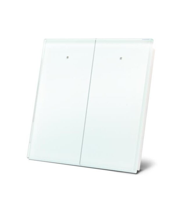 Velbus Velbus glazen bedieningsmodule met 2 aanraaktoetsen - wit