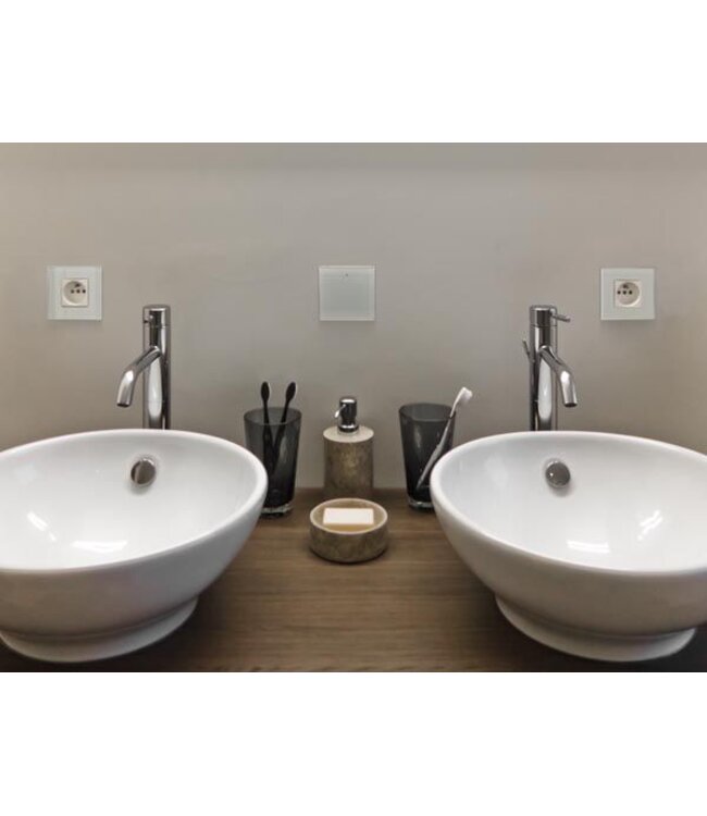 Velbus Velbus glazen bedieningsmodule met 2 aanraaktoetsen - wit