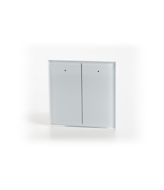 Velbus Velbus glazen bedieningsmodule met 2 aanraaktoetsen - wit