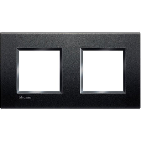 Bticino LivingLight afdekplaat 2x2 modules 71mm, antraciet