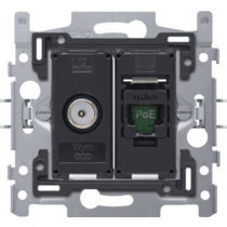 Sokkel aansluiting TV/RJ45 UTP Niko 170-66258