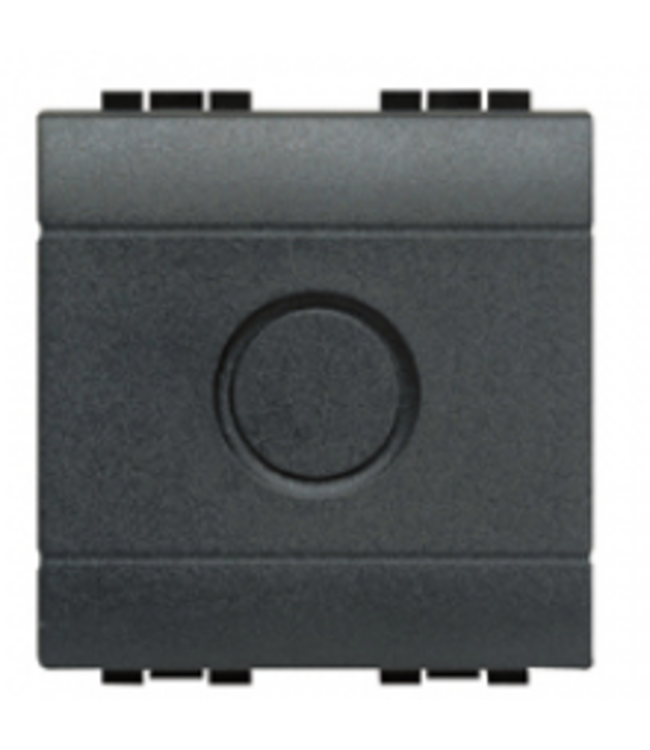 Bticino Living light blindplaat 1 of 2 modules, antraciet