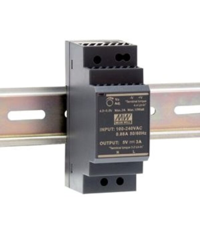 Meanwell 12VDC DIN rail voeding 30 Watt -