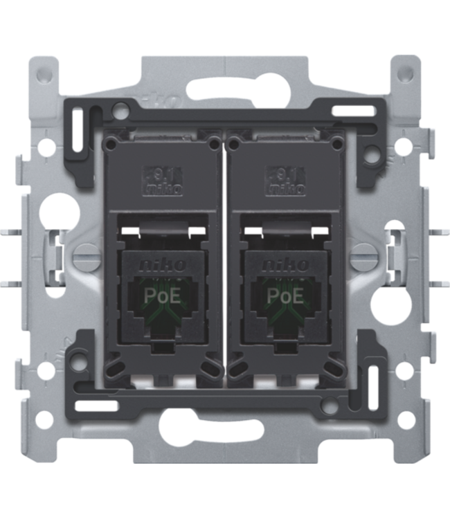 Niko Niko Sokkel tweevoudig RJ45 UTP Cat5e 170-66152