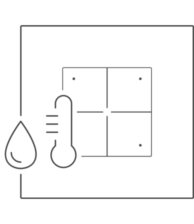 Niko Viervoudige drukknop met led voor Niko Home Control, Cream