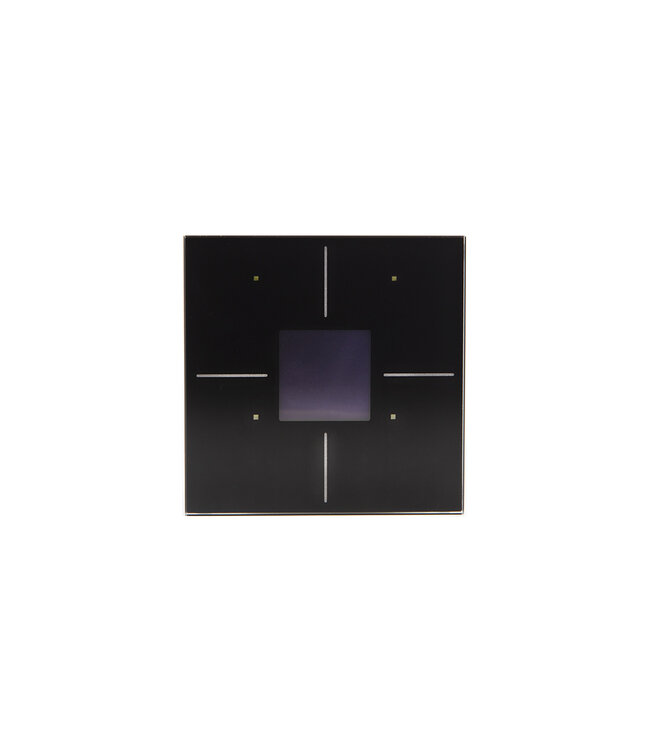 Velbus Velbus  zwarte glazen bedieningsmodule met oledscherm.