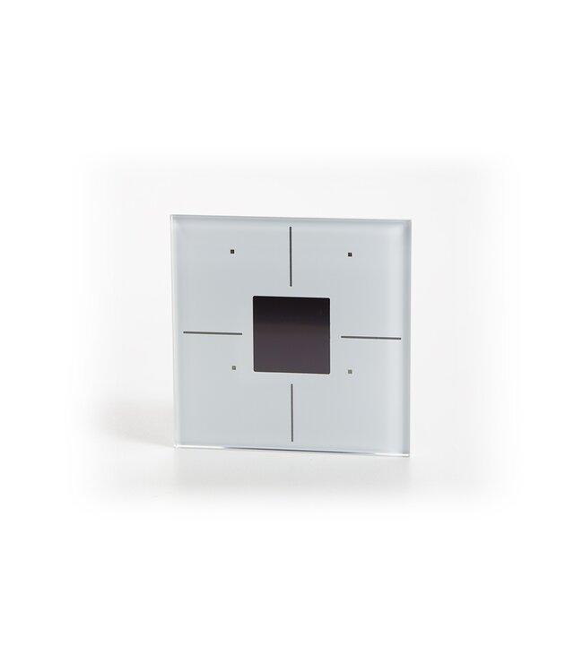 Velbus Velbus  witte glazen bedieningsmodule met oledscherm.
