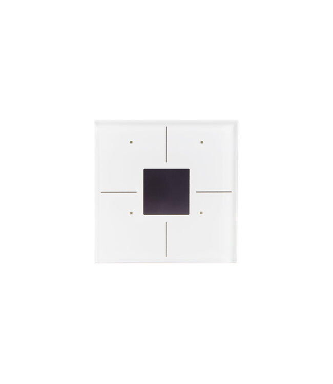 Velbus Velbus  witte glazen bedieningsmodule met oledscherm.