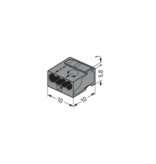 Wago Wago viervoudige microsteekklem 4x0,6-0,8 mm² zwart