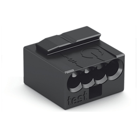 Wago Wago viervoudige microsteekklem 4x0,6-0,8 mm² zwart