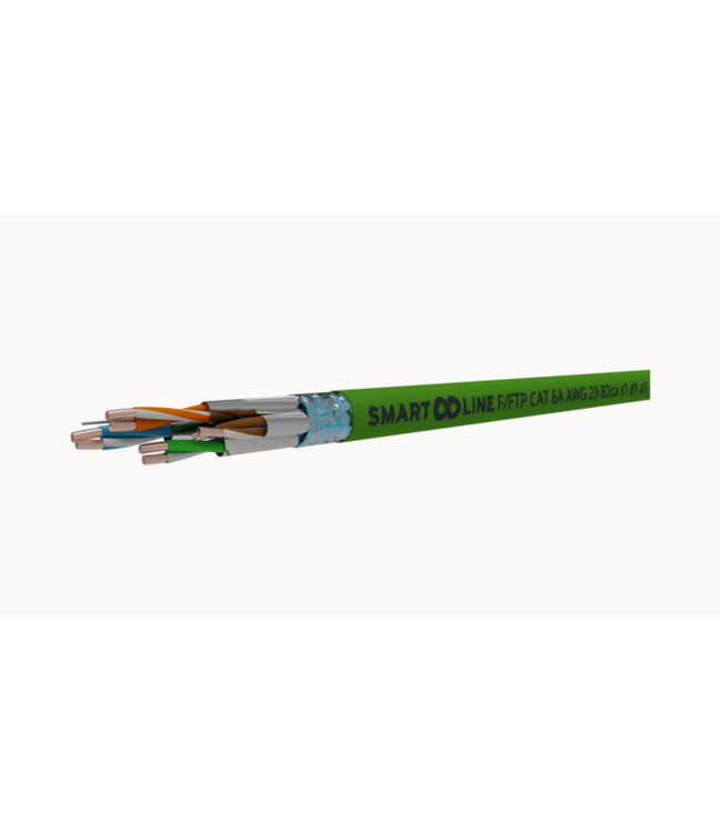 F/FTP kabel Cat6a LSOH groen cca (per m)