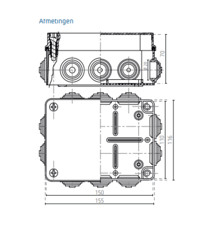 T1 Garden, Wifi smart 2 kanalen switch voor buiten