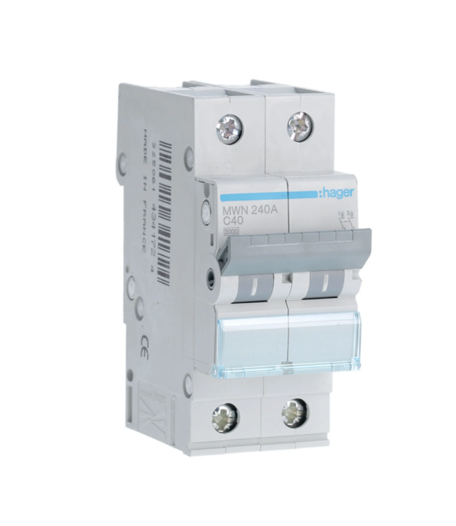 Hager Hager automatische zekering 2P  - 3kA, curve C