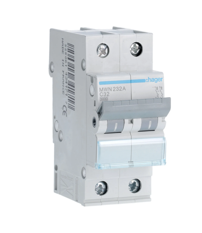 Hager Hager automatische zekering 2P  - 3kA, curve C