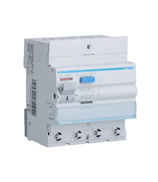 Hager Aardlek- of verliesstroomschakelaar 4 polig - 40A - type A