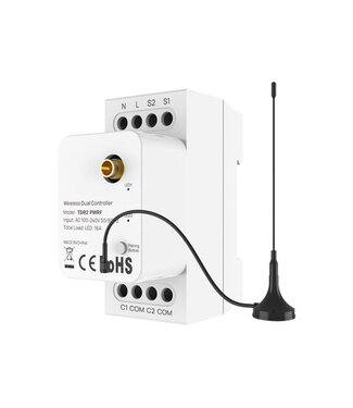 2 kanaals Wifi relais of via RF drukknop