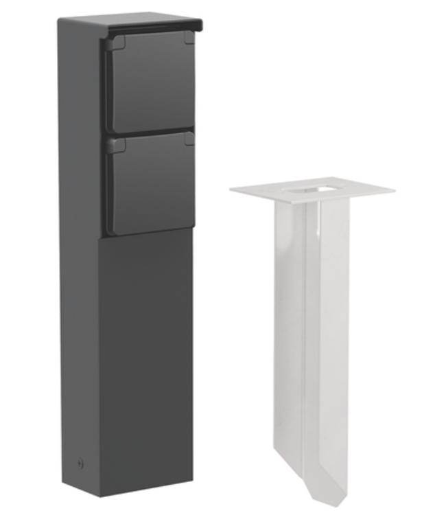 Niko Niko Hydro tuinpaal met tweevoudig stopcontact en grondpin