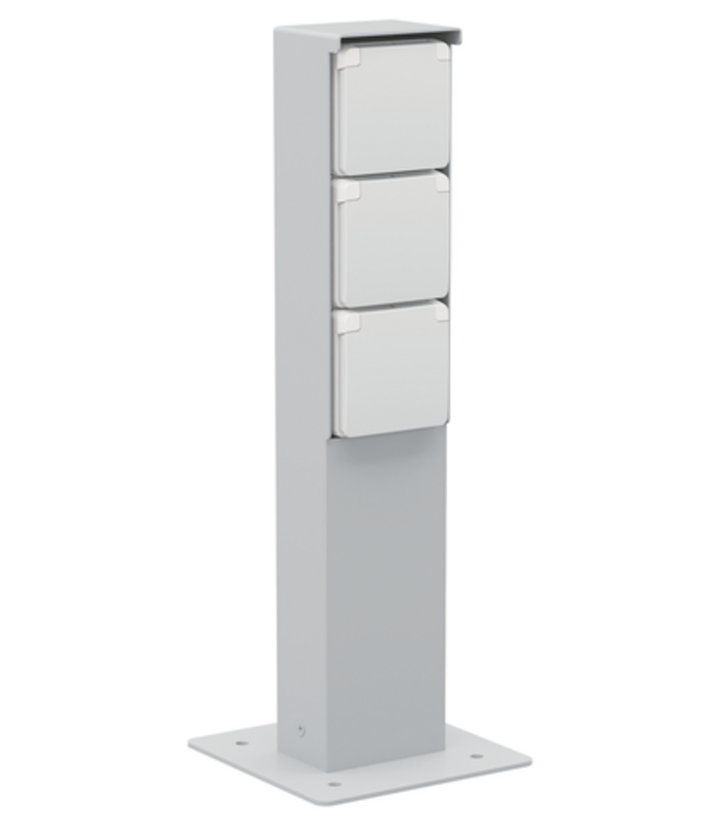 Niko Niko Hydro tuinpaal met drievoudig stopcontact en grondplaat