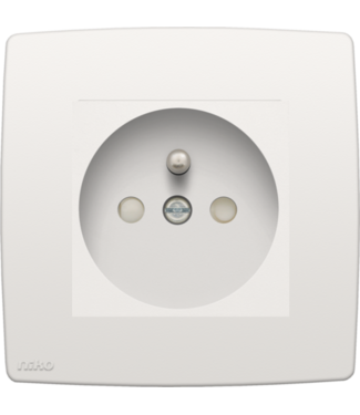 Niko Enkel stopcontact, wit