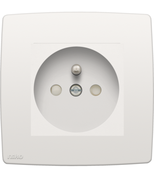 Niko Niko enkelvoudig stopcontact, wit