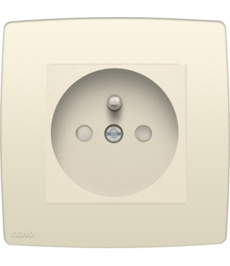 Niko Enkel stopcontact, cream