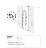 Entrya ES4-KPFB kit met zwart inbouw codeklavier