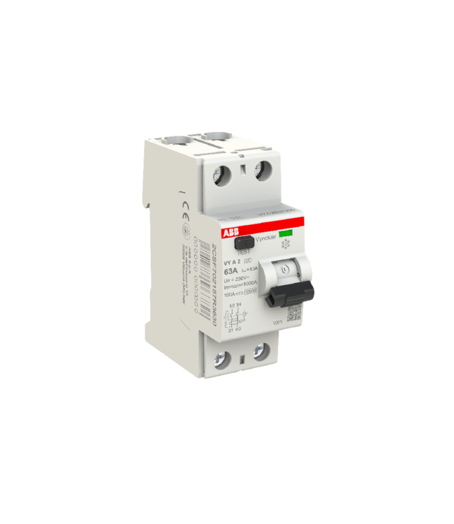 ABB Industrial DIFF-O-JUMP differentieelschakelaar type A, 2P, 63A