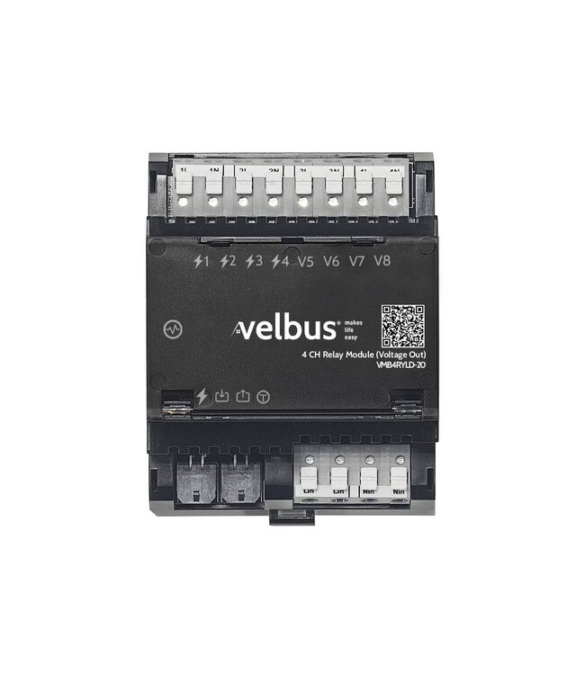 Velbus Velbus 4-kanaals relaismodule met spanningsuitgangen