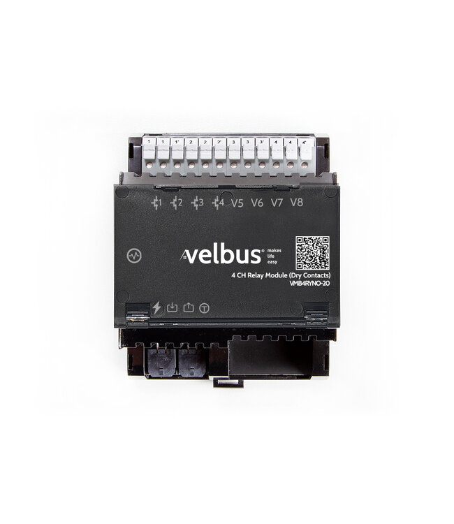 Velbus Velbus module, 4-kanaals relaismodule met potentiaalvrije contacten