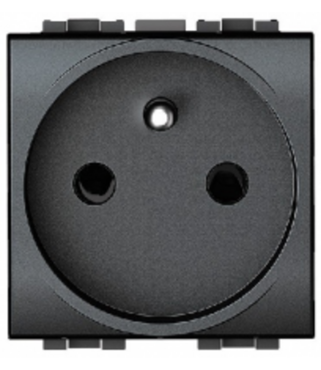 Bticino Living light centraalplaat stopcontact met penaarde