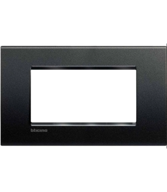 Bticino Afdekplaat Living light 4 modules, antraciet