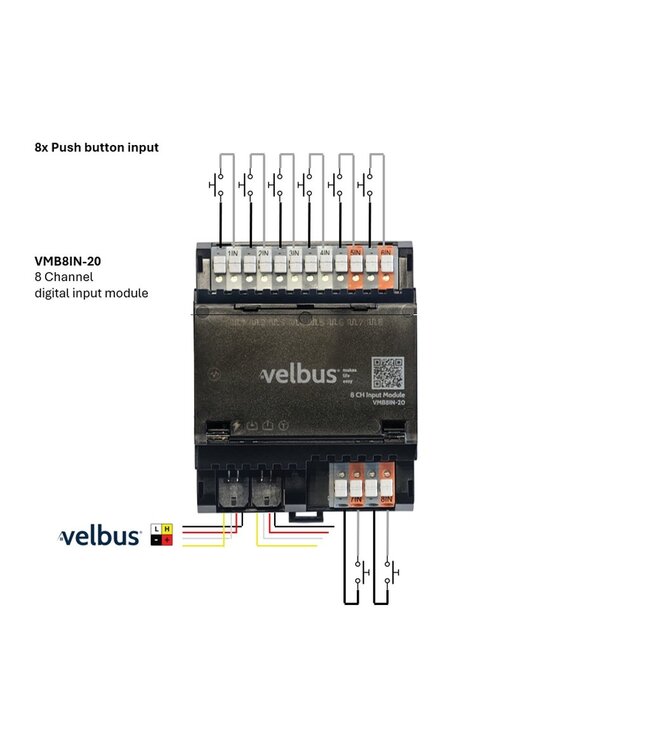 Velbus Velbus achtkanaals digitale ingangsmodule