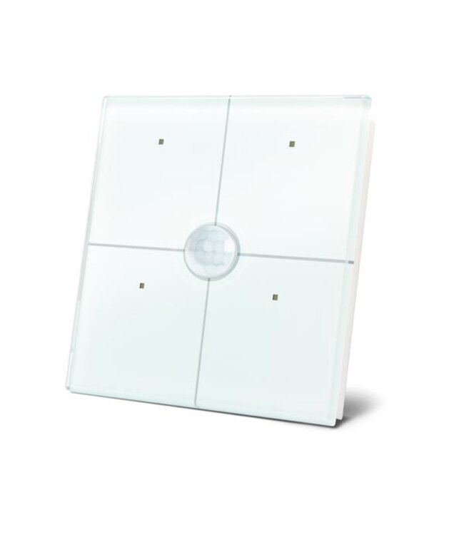 Velbus Velbus  witte bedieningsmodule met 4 aanraaktoetsen en bewegingsmelder