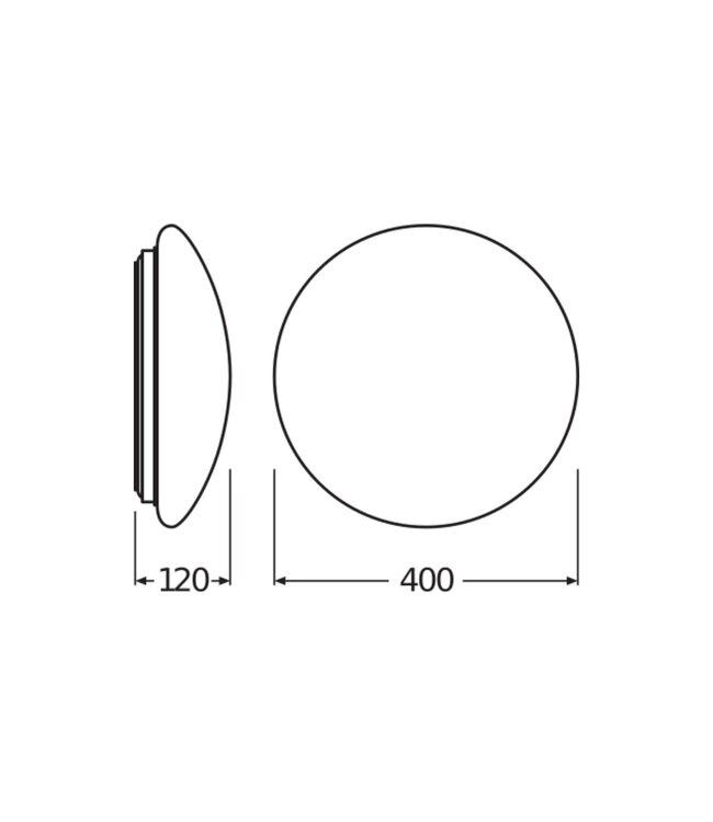 Osram Surface Circulair 400 24W 830 1920lm Wit IP44 | met Sensor