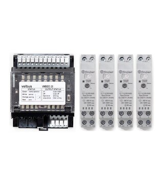 Velbus Set met 8-kanaals sturing en 4 dimmers