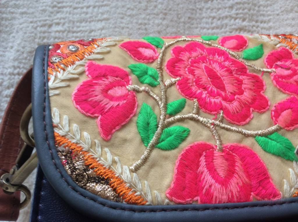 Bag hand made leather and embroidery